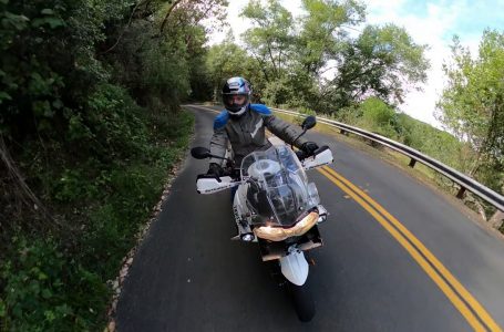 Triumph Tiger motorcycle ride through the redwoods with a GoPro Max 360° camera
